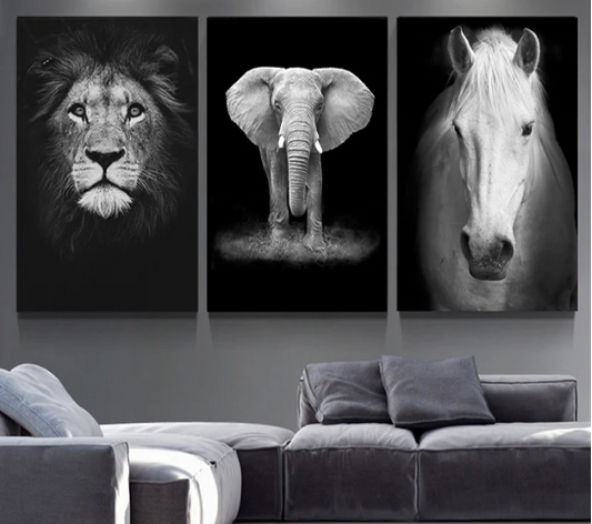 Great Animals Canvas Wall Art NO FARME