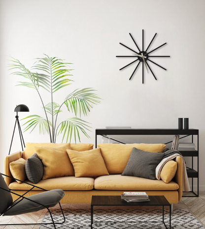 Minimalist Black Metal Large Wall Clock