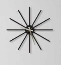 Minimalist Black Metal Large Wall Clock