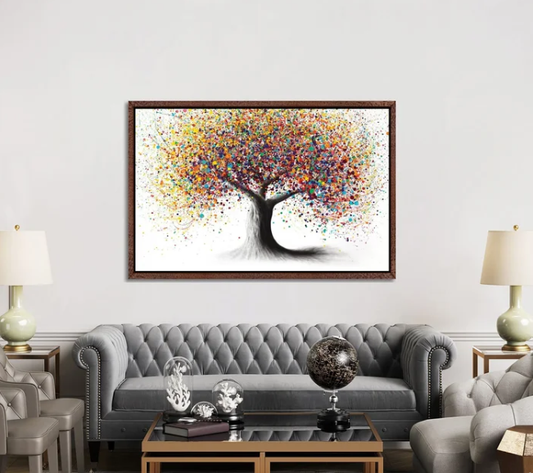 Rainbow Soul Tree Art Prints on Canvas Wall Art