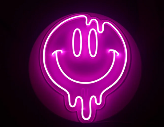 Neon Light smile Pink