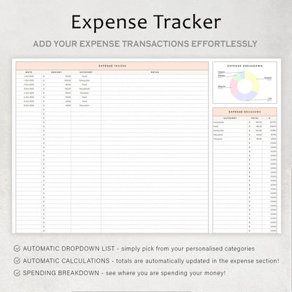 Budget Planner Spreadsheet Google Sheet & Excel Weekly, Biweekly, Monthly, Or Paycheck + BONUS