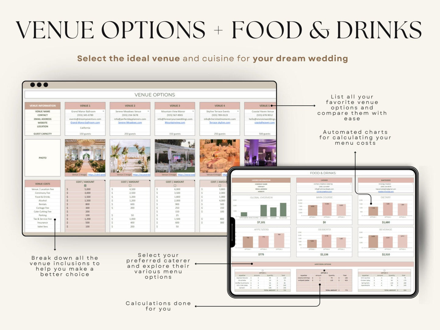 The Ultimate Wedding Planner Spreadsheet Google Sheets & Excel + BONUS