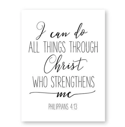 I Can do All Things Bible Verse Wall Art NO FRAME